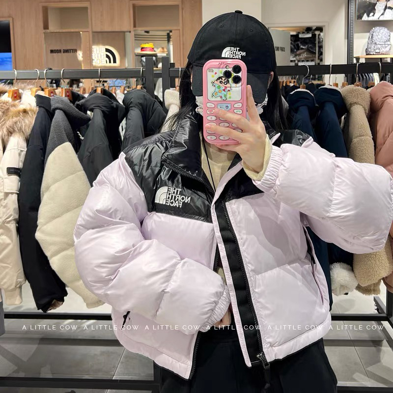 特价不退换 美版北面TheNorthFace1996肯豆同款三格短款女羽绒服