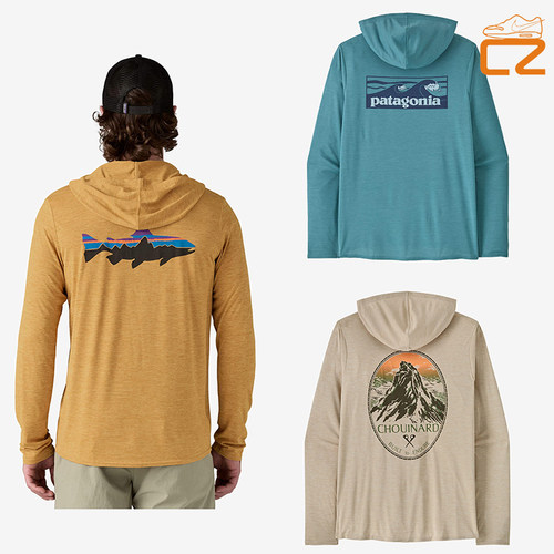 巴塔哥尼亚25新款Patagonia Capilene C1透气速干男款长袖连帽衫T