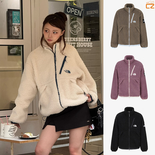 北面TheNorthFace26年秋冬新款羊羔毛粒粒绒黑色纯白男女夹克外套