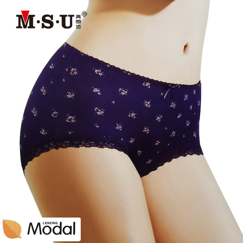 MSU You really want to lady modal triangle Underwear Lace sexy Broken flowers Middle-waisted Youth Ladies Pantsin the Lingerie/Men's underwear/Tracksuit , 女士内裤, 女三角裤 category - from Buy2taobao.com to provide professional Taobao agent buy service