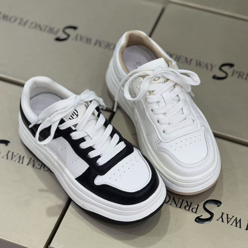 诗路花语小白鞋女休闲厚底轻便