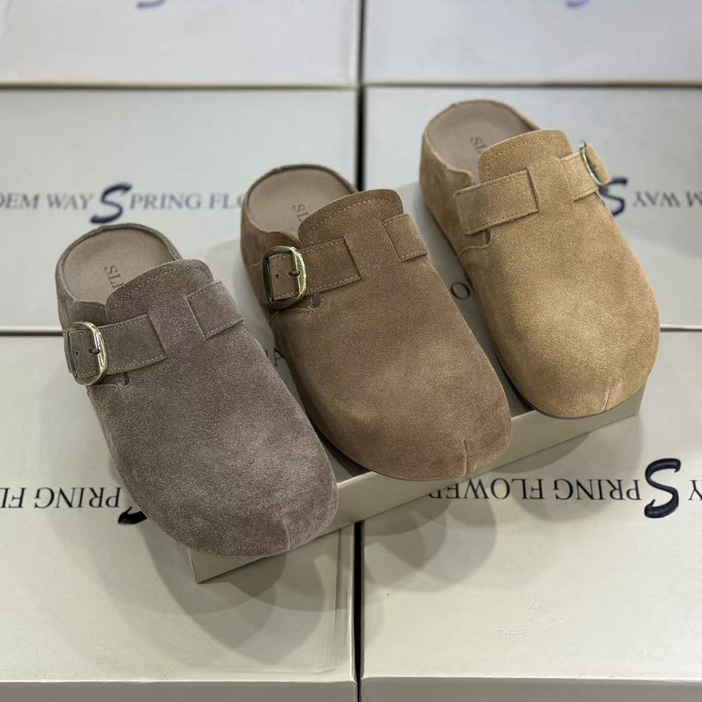 诗路花语厚底勃肯拖女2025新款