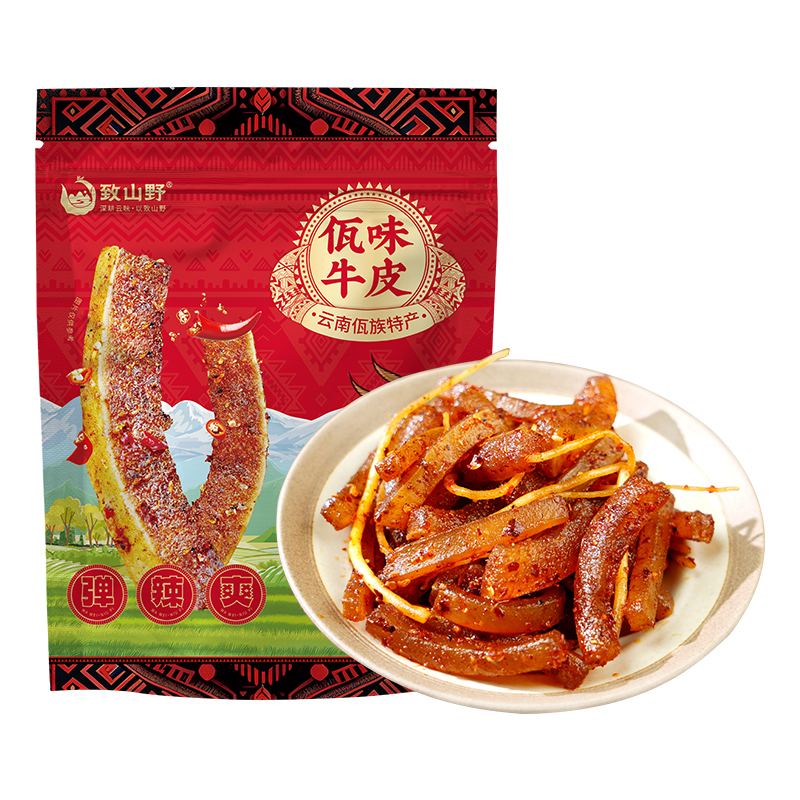 致山野佤味牛皮云南特产糊辣味苤菜根牛皮云南特色零食小吃
