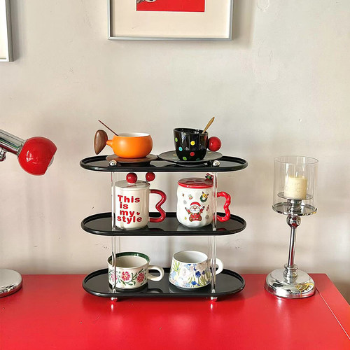 轻奢法式咖啡杯收纳架玄关香薰架