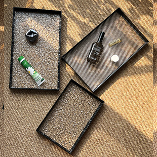 轻奢亚克力杯子收纳加大托盘酒店浴室卫生间洗手台香水香薰置物架