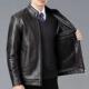 真皮头层牛皮夹克皮衣海宁男士 高端冬加绒加厚中年爸爸装 皮毛一体