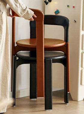 实木餐椅雷伊Rey椅北欧设计复古客厅餐桌椅家用网红中古书桌椅子