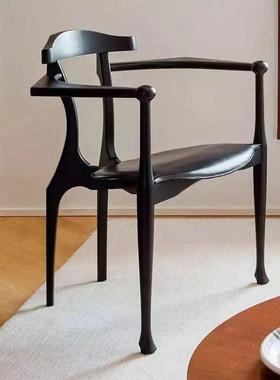 高利诺椅中古风实木餐椅新中式丹麦设计师款主人椅极简家用书桌椅