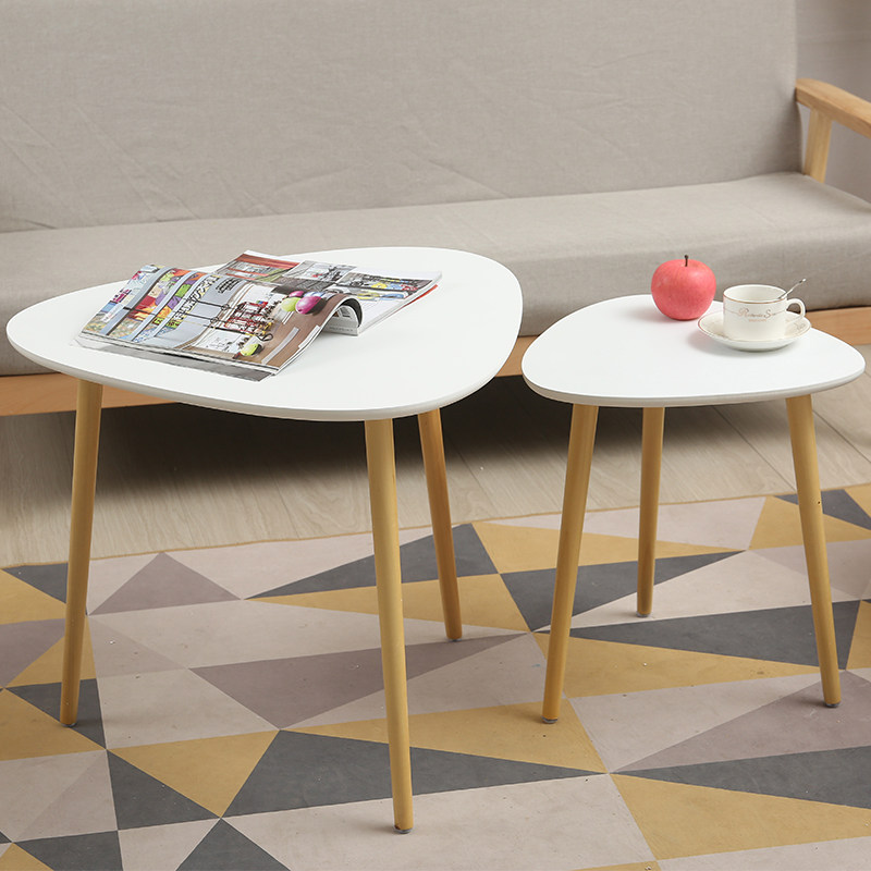 北欧小茶几迷你边桌简约沙发边几三角桌卧室小茶几简易角几小圆桌