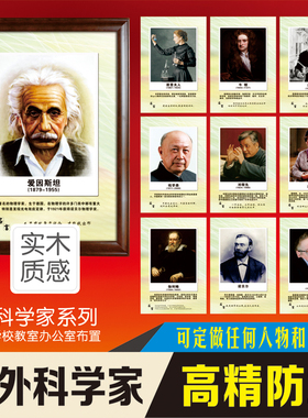 科学家爱因斯坦居里夫人牛顿海报