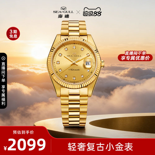 海鸥表18K金表时尚轻奢机械表
