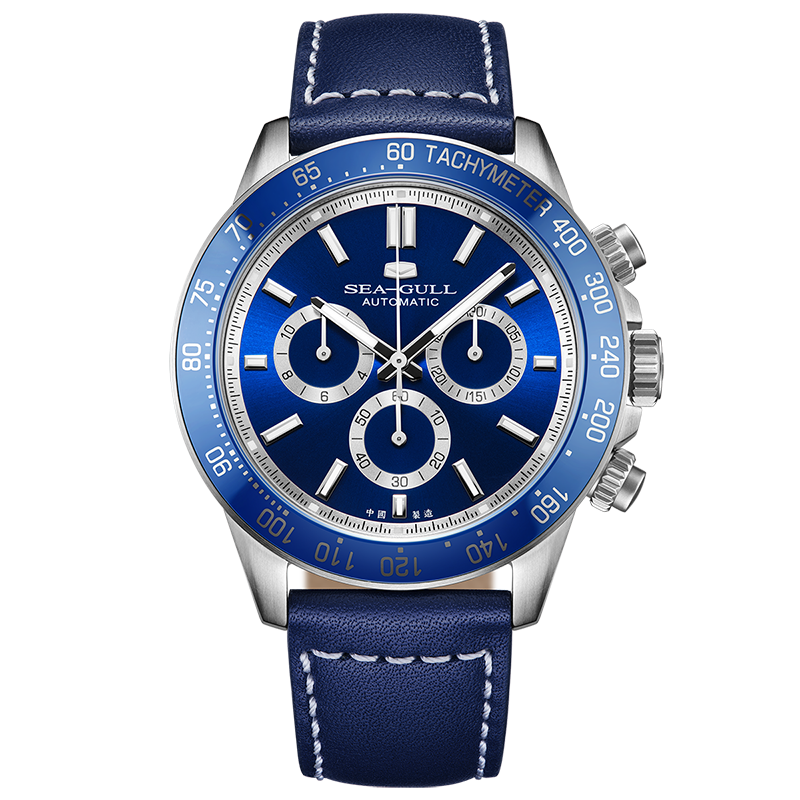 海鸥表男款手表钛合金壳自动计时码表多功能时尚夜光机械表1108