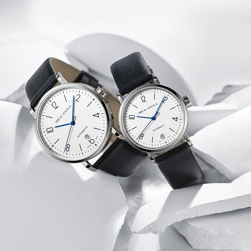 海鸥表手表男女款对表时尚简约皮带表情侣款机械表国民系列6091