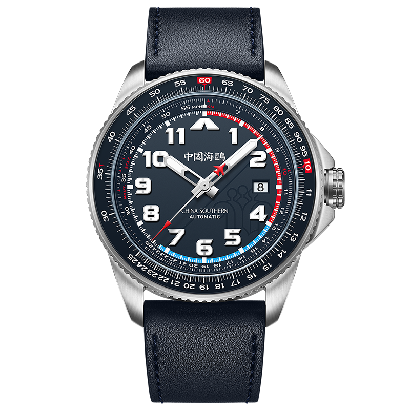 海鸥手表南航飞享跨界合作腕表航空计时飞行员多功能机械表1124B