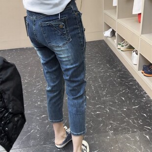 春夏新款时尚牛仔烟管裤女2026年大码洋气显瘦弹力八分直筒铅笔裤