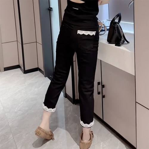 弹力牛仔裤女2025夏季薄款