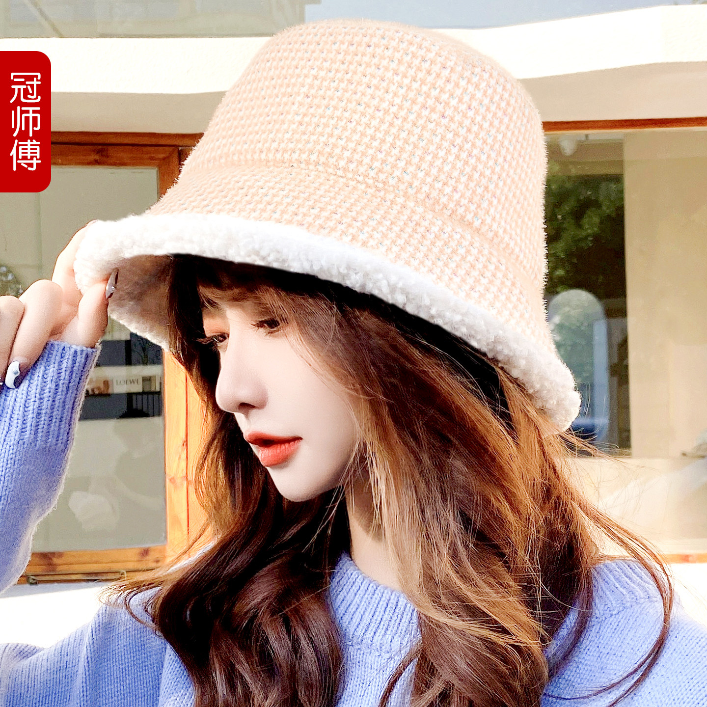 羊羔绒渔夫帽女秋冬保暖显脸小毛绒盆帽时尚百搭帽子加厚保暖户外,服饰配件/皮带/帽子/围巾,帽子,淘宝优惠券,粉丝福利购,淘宝优惠卷