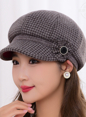 冠师傅女士八角帽贝雷帽