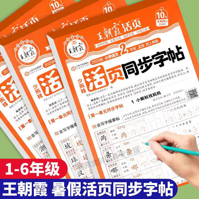 2025新王朝霞活页同步字帖练字帖小学一年级二年级三四五六年级上册下册语文人教版小学生字帖练字正楷楷书临摹描摹生字描红练字本