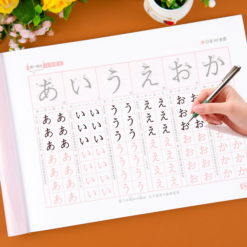 日语字帖日文五十音图练字帖单词本单词书50音学习标准日本语手写体
