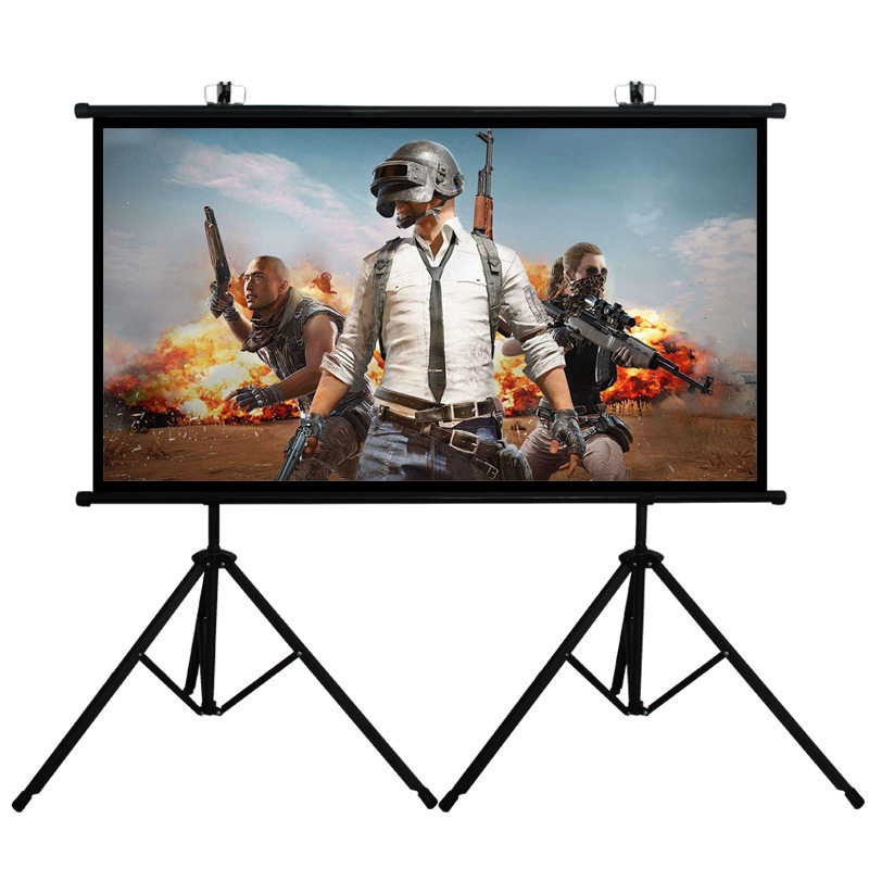源头工厂 便携支架幕布增益抗光超清投影幕家用户外壁挂移动两用