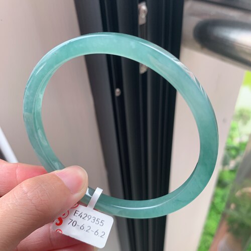 70圈危料a货翡翠男人手镯冰种超大圈口手镯天然翡翠捡漏手镯方镯