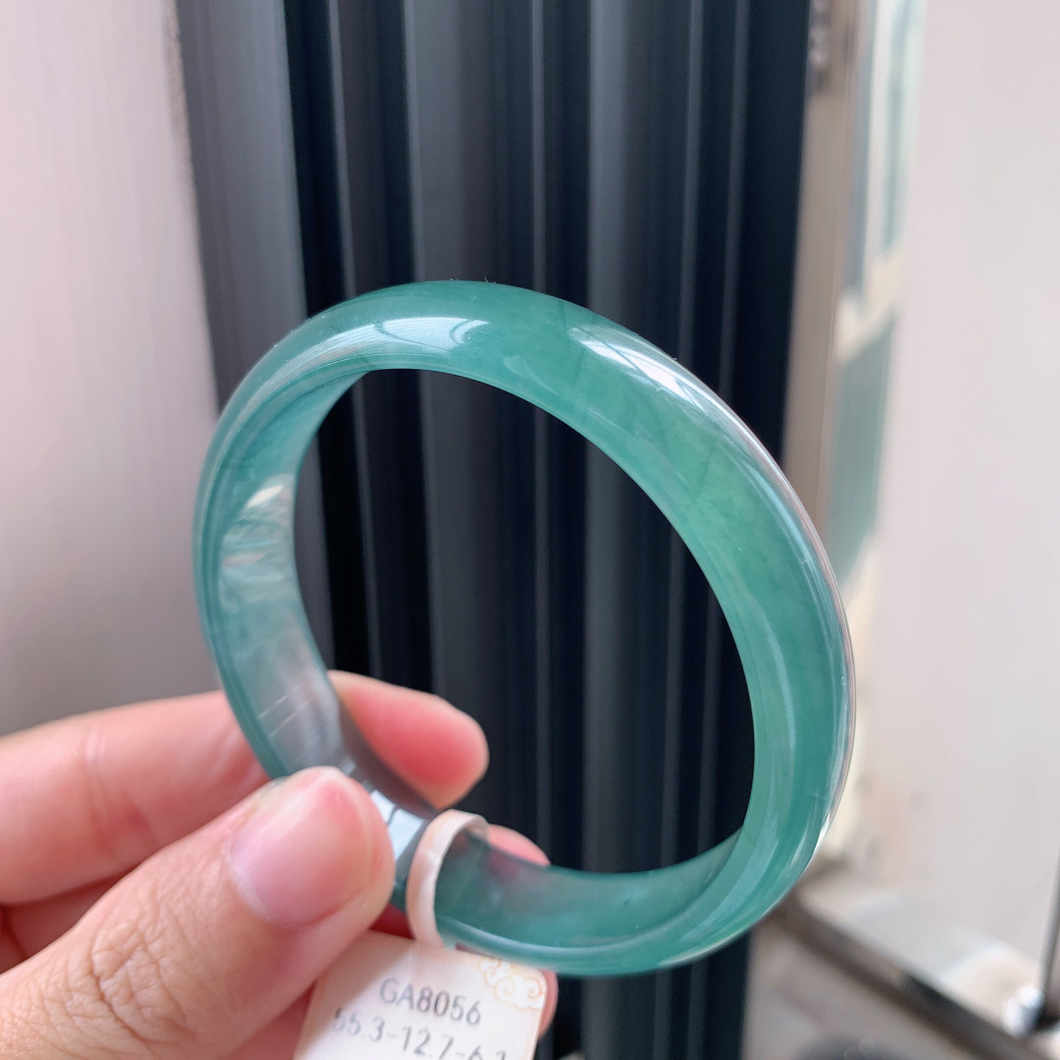 5556天然翡翠a货冰种蓝水浅危地马拉翡翠