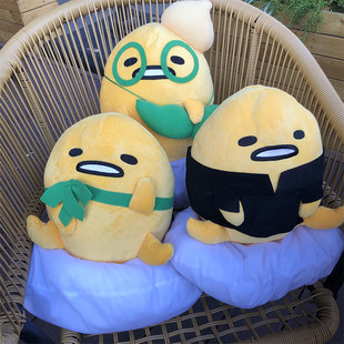 鸡蛋君抱枕蛋黄哥抱枕蛋蛋靠垫卡通毛绒玩具公仔