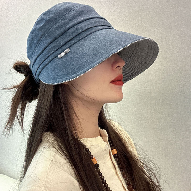 26春夏新品/日本UV防晒帽显脸小可折叠鸭舌渔夫帽女文艺出游帽子