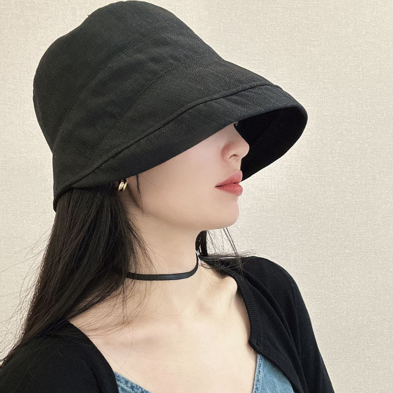 盆帽日系女不规则帽檐遮阳防晒