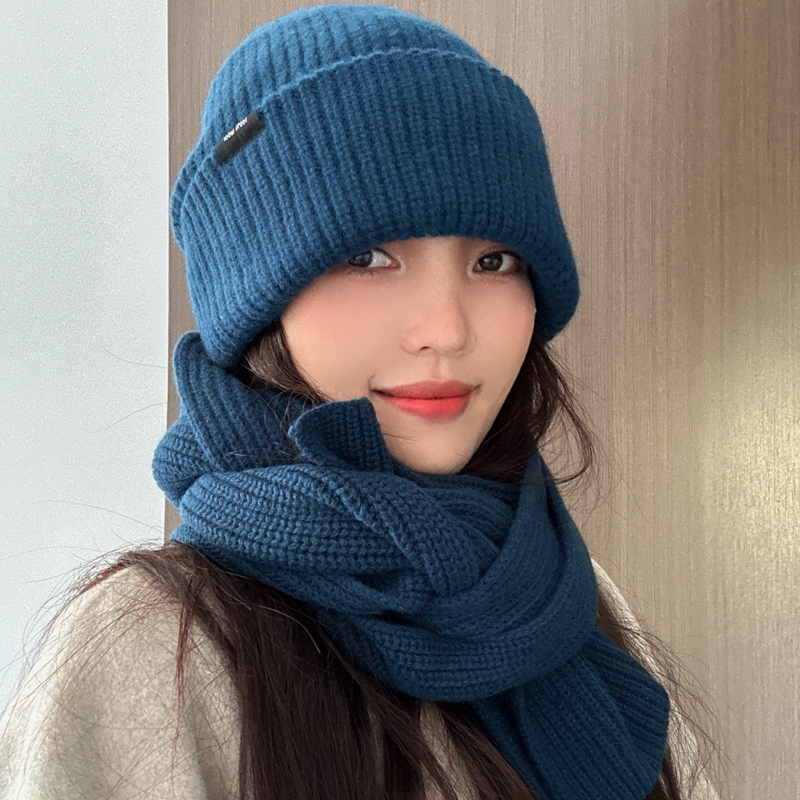 纯羊毛简约保暖加厚针织帽男女款