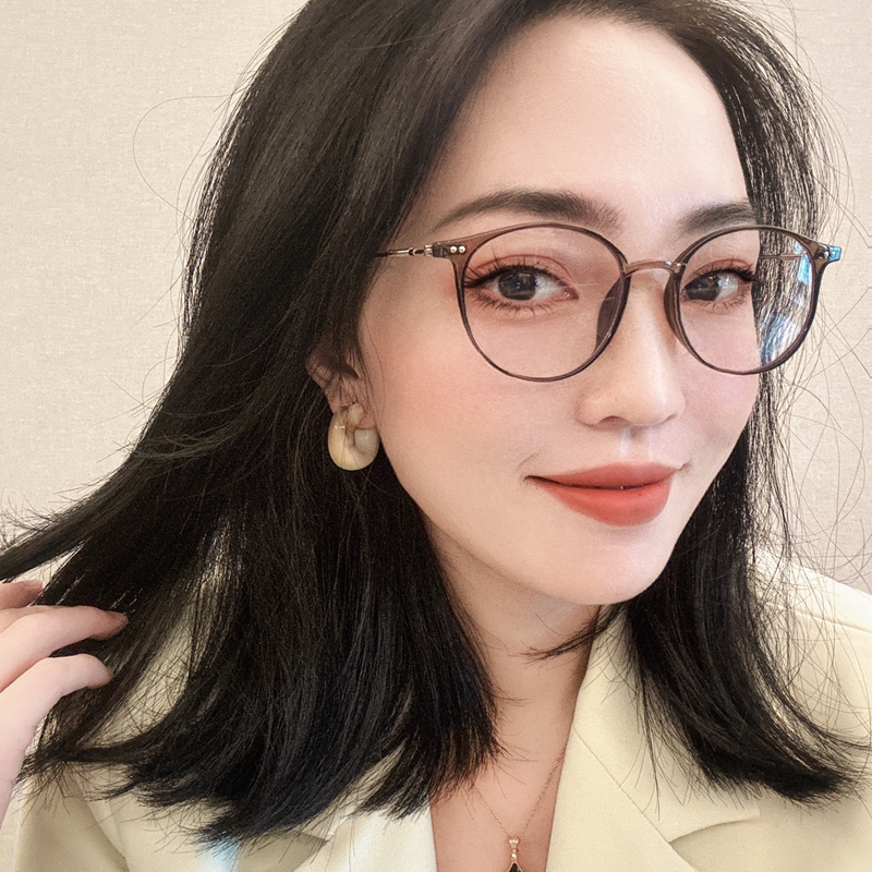 细框架韩系圆脸显脸小防蓝光