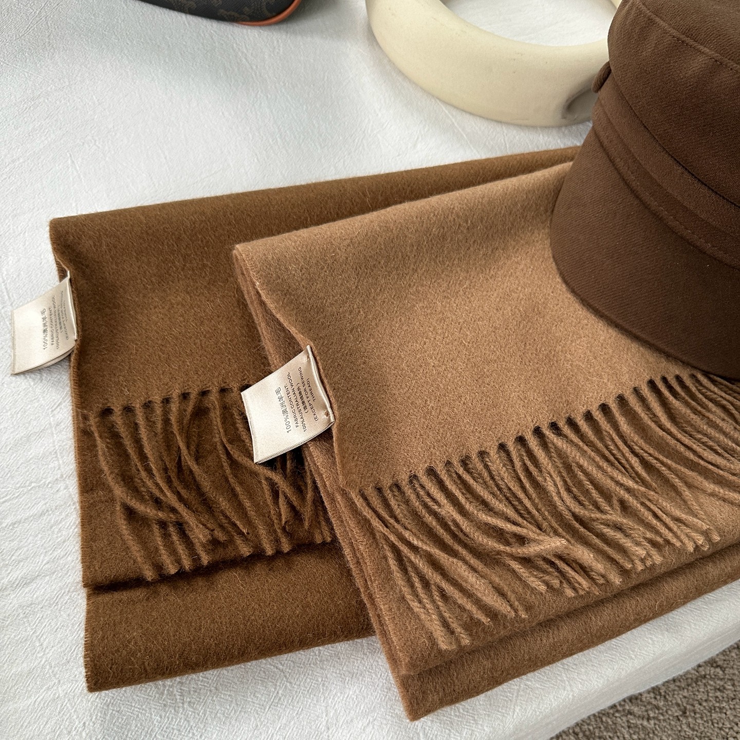 温暖棕色系100％WOOL羊毛围巾基础款美拉德男女款保暖披肩冬季,服饰配件/皮带/帽子/围巾,围巾/丝巾/披肩,淘宝优惠券,粉丝福利购,淘宝优惠卷