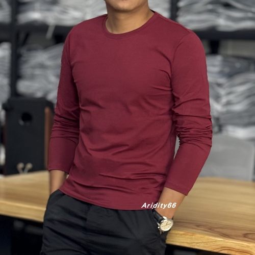 美式舒适修身型弹力优质圆领t恤