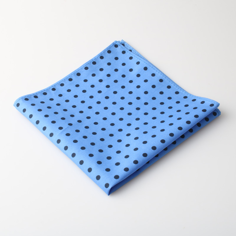 男士西装口袋巾 蓝色波点樱花图案胸巾纯棉小方巾超值福利款