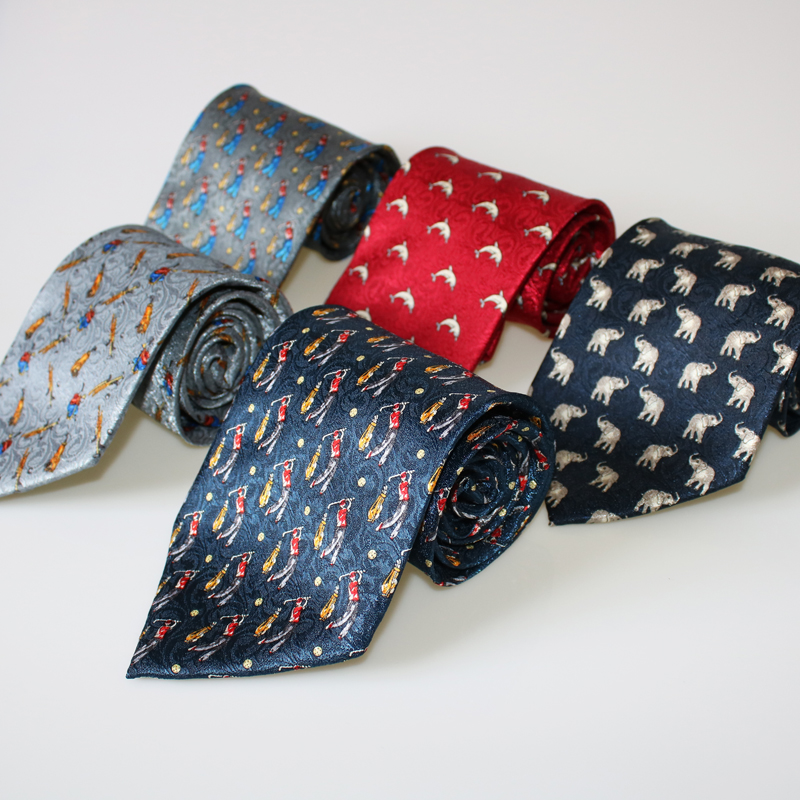 10cm手系宽版正装时尚印花配饰