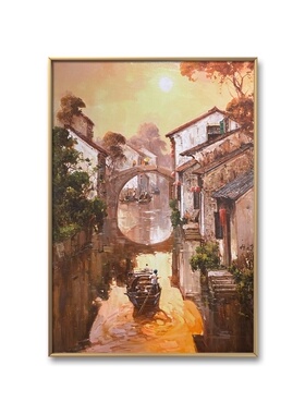 天津学仕文化水景油画