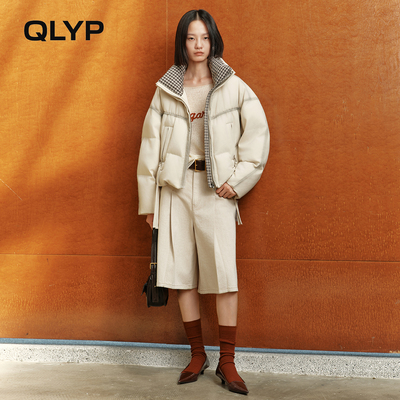 格纹立领设计秋冬小众外套