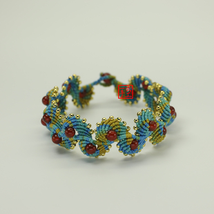 仙女千里江山手绳手工编织diy材料包本命年红绳自编情侣礼物手环