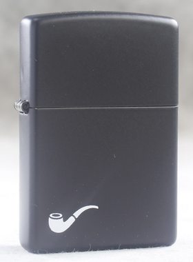 zippo之宝防风煤油打火机美版 黑哑漆 烟斗机 218PL