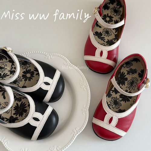 Miss ww family儿童夏季女童单鞋皮鞋软底