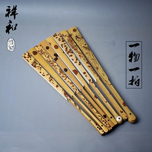 祥和扇坊纯手工云南红湘妃竹精工