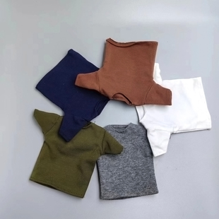 现货1/6兵人偶男装纯棉圆领短袖T恤上衣 适合30CM素体娃娃