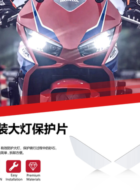 适用于本田CBR650R前大灯罩改装大灯变色亚克力灯片护目24-25年