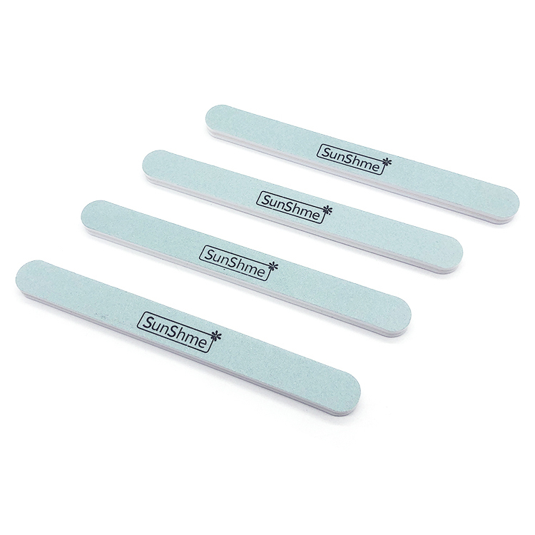 双面海绵磨指甲砂条抛光条美甲打蜡超亮护理工具绿白两面增亮神器