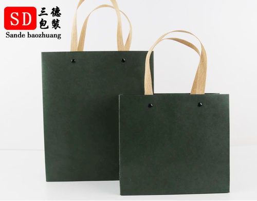 牛皮纸排绳手提袋礼品袋批发饰品袋通用包装服装袋茶叶袋食品袋