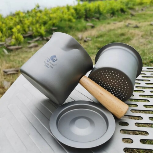 ISAIAH纯钛公道杯日式茶具家用钛杯户外旅行工夫茶具可折叠泡茶器