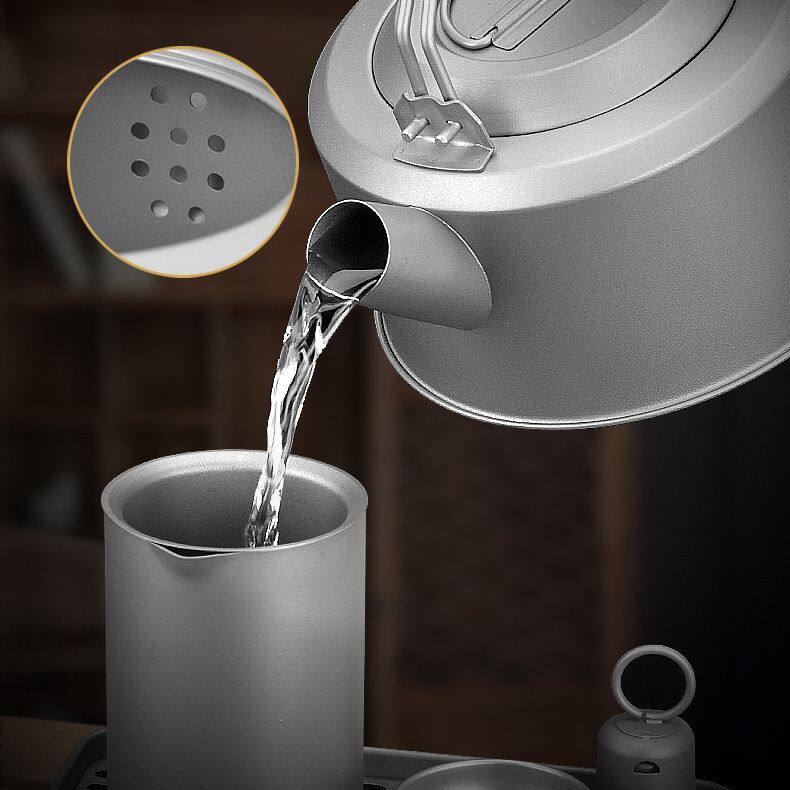 纯钛水壶户外烧水壶家用笛音壶野营响水壶1.2L