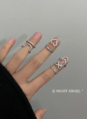 金智妮同款指尖戒指指甲盖手饰