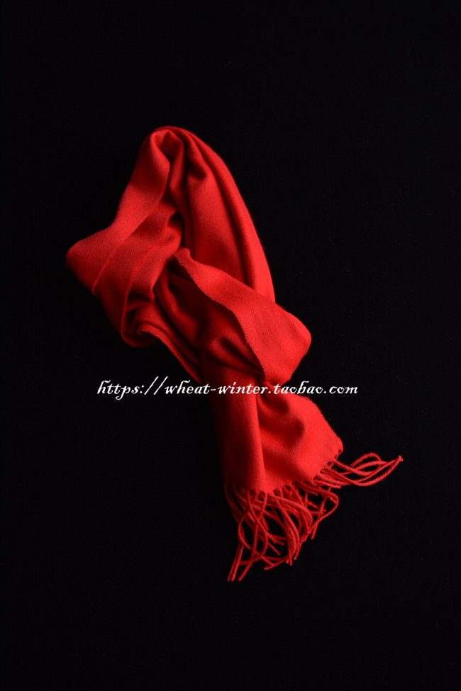 羊毛流苏本命年围巾披肩